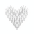 50 Bottles in a Heart Shape